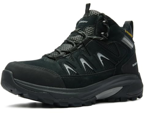 Queday Women's Waterproof Hiking Boots Non Slip Backpacking Mountaineering Camping Climbing Lightweight Breathable Boots