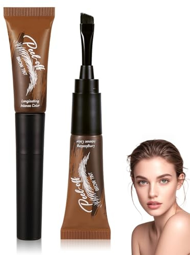Tatto Eyebrow Tint,Eyebrow Tatto Peel off,Tatto Eye Brow Peel Off,Semi-Permanent Colour Eyebr/ow Dye,Peel Off Eyebro/w Tin/t,Eyebro/w Tin/t,Waterproof Eyebro/w Pencil Lasts Up to 3 DaysChocolate）