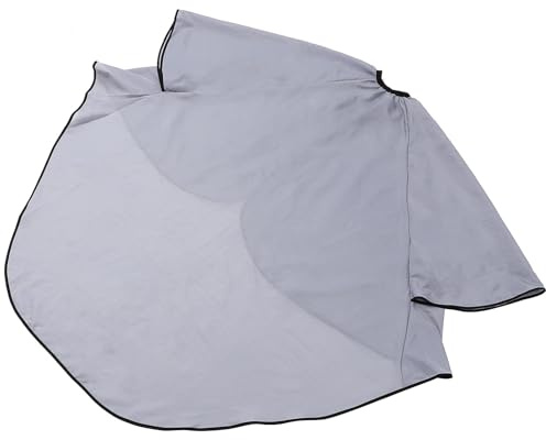 VALICLUD Mantellina Taglio Capelli con Maniche Grigia in Leggero e Resistente per Salone Mantello Parrucchiere Protettivo per Styling Colore e Shampoo Facile da Pulire e Riutilizzabile