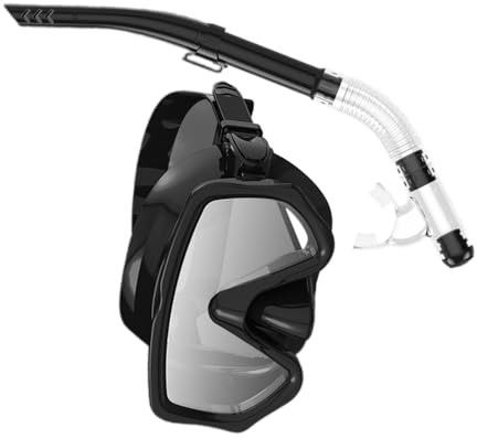Haodream Set de buceo en seco ajustable con máscara de buceo y junta de silicona suave, gafas de buceo en seco para uso en piscina, juego de gafas de buceo