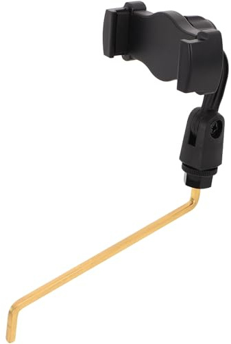 Toyvian Ergonomisk Justerbar Alto Saxofon Telefonklämma med Flexibel Vinkelkontroll Saxofon Musikstöd och Hållare för Telefon och Notblad för Nybörjare och Proffs