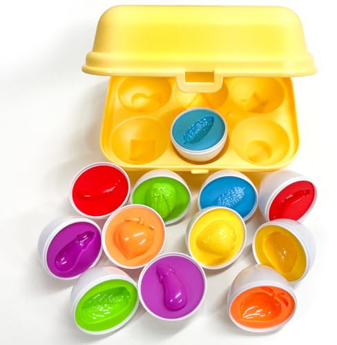 Shape Matching Eggs for Toddlers Color and Shape Matching Game Montessori Toys