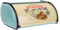 DOITOOL Vintage Kitchen Bread Bin, Metal Bread Box with Roll Top Lid, Bread Storage Container for Home Kitchen Party Hotel Restaurant (Blue)
