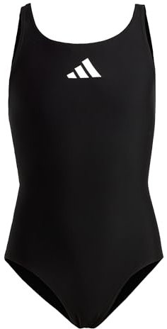 adidas Mädchen Solid Small Logo Swimsuit, Black/White, 18-24 Months