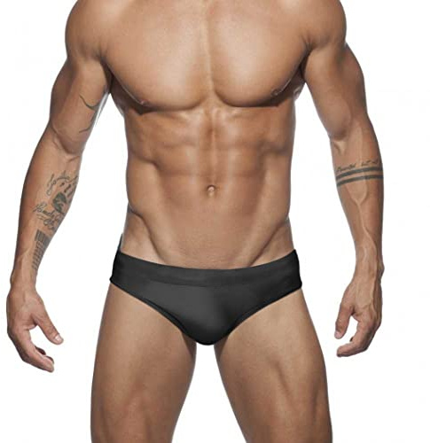 RQPYQF Costume da Bagno Uomo, Costume Mare Uomo Slip Nuoto Piscina, Uomo Slip da Bagno Coulisse Regolabile YK57 Taglia M - XXL (Nero, XXL)
