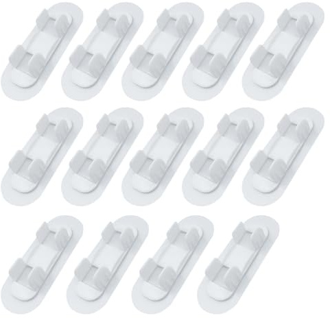 ONEBO 14 Pezzi 17-20mm Morsetto per tubo gas,Fascette autoadesive per tubi flessibili,Design a scatto,U Clip per Tubo,per Tubo dell'acqua Tubo del gas Tubo in Acciaio Tubo