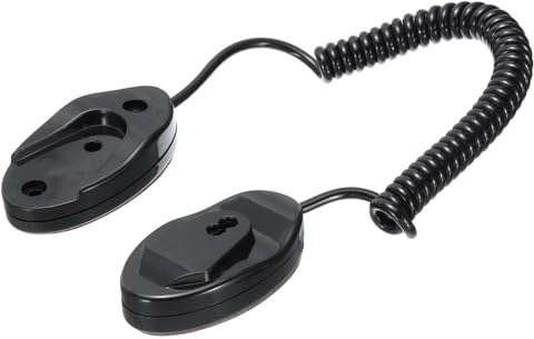 QUARKZMAN Candado de Cable de Seguridad Retráctil Correa de Cable de Control Remoto F2 Tether Cuerda Anti-Pérdida con Adhesivo Doble Cara para TV DVD 1 Set Negro Longitud 47.24
