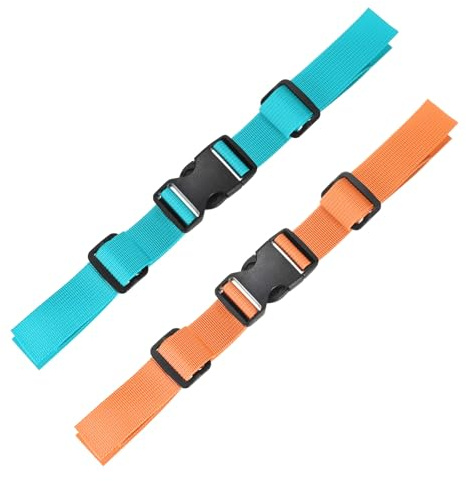 TIXIPEM 2PCS Adjustable Backpack Chest Strap 11x6in Sky Blue, Orange