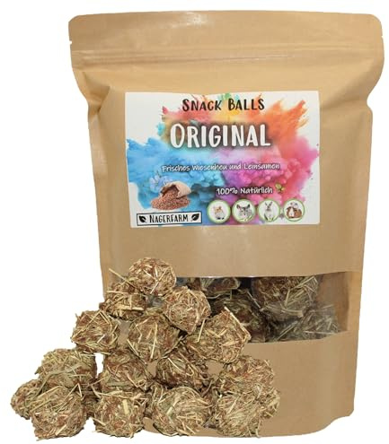 Snack Balls Original – di Nagerfarm – Mangime per roditori, porcellini d'India e conigli nani – 100% naturale per i vostri naselli – Prodotto di qualità tedesco senza ingredienti nascosti (Mega Pack)