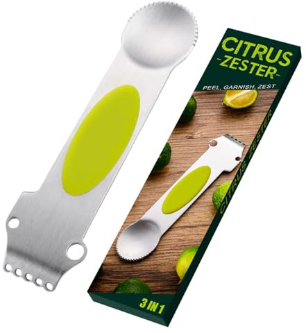 Zesteur d'agrumes 3 en 1 - Éplucheur de citron - Trancheuse multifonction - Gadget de cuisine