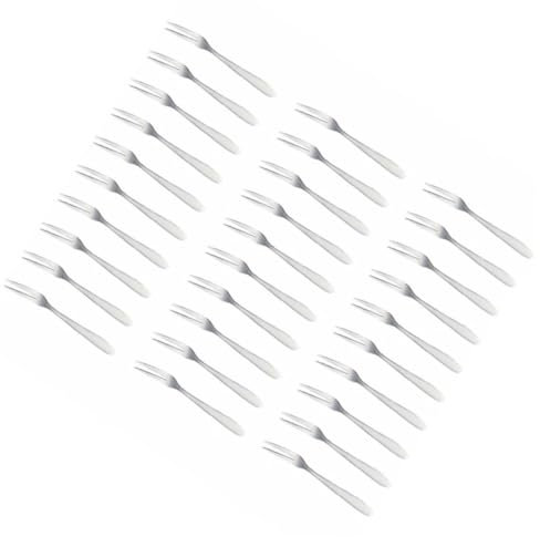30Pezzi Forchette da Frutta Acciaio Inossidabile da Forchettine per Dessert e Snack per Feste e Speciali Facili Pratiche