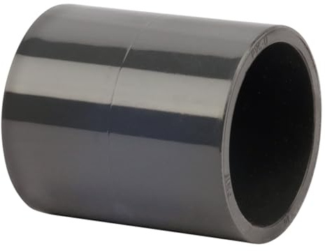 BOUTTÉ – Manchon PVC à coller, raccord droit pour tubes PVC pression, montage facile, étanchéité fiable, plomberie et évacuation (Ø50)