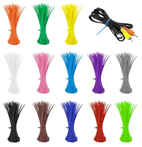 1300 PzFascette Plastica Lunghe 100 mm, Fascette Plastica Autobloccanti, Fascette stringicavo colorate per casa, ufficio, giardino, officina, garage