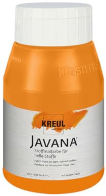 KREUL 90503 - Textilfarbe, transparent, Orange, 500 ml, Javana Tex