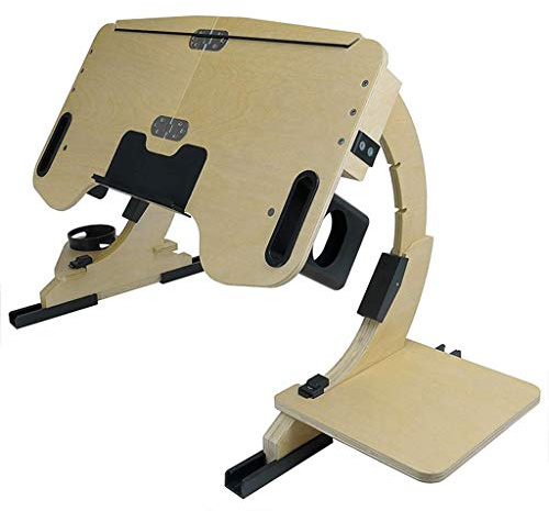 Laptopskrivbord för säng, knäskrivbord, sängbrickor för att äta och bärbara datorer, stående knäbord, justerbar datorbricka för säng, vikbart sängskrivbord för bärbar dator och skriva i soffa, gult