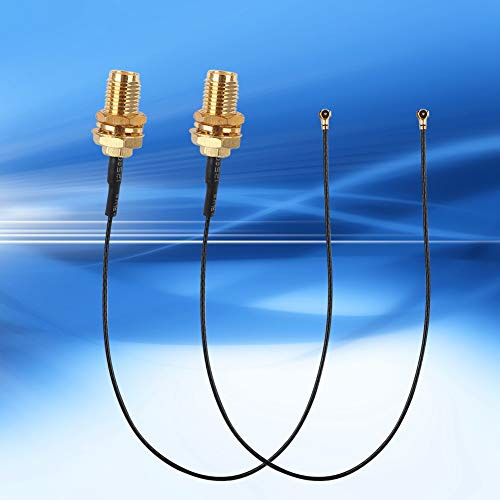 Dpofirs 2PCS RF0.81 4 Cable hembra, tarjeta inalámbrica NGFF/M.2 a antena externa Cable de tarjeta WiFi Soporte inalámbrico NGFF 802.11a/802.11b/802.11g/802.11n/802.11ac/tarjeta Bluetooth