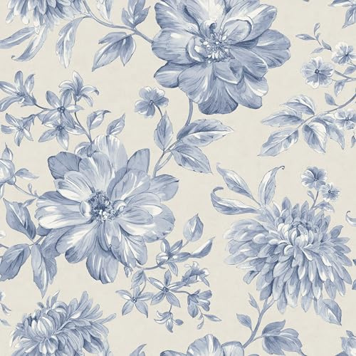 Fine Decor FD43610 Isabella Floral Wallpaper Roll, Blue