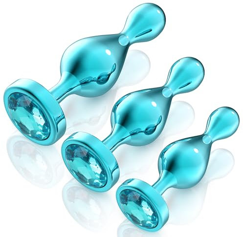 Analspielzeuge Analplugs Set für Erwachsene - 3 Stücke Metall Set Metall Analplug für Frauen Männer Paare Anfanger, ButtPlug Sex Toys Mit Diamantbasis für Prostata Stimulation Männer