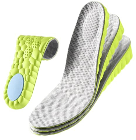 Semelles Chaussures Augmenter Talon Ascenseur la Semelle Intérieure Confort Élastique Invisibles Hauteur Augmentation Semelles Homme Femme Amortissante (2.5CM, 43-44)