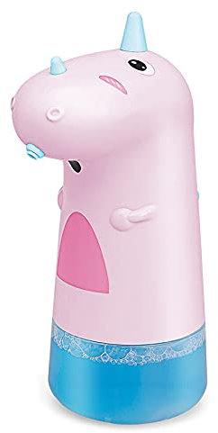 250 ml Cute Unicorn Automatic Soap Dispenser Foam Cartoon Non-Contact Hand Disinfectant Bottle ABS Child Bathroom (Pink)