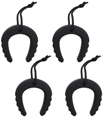 Lot de 4 butées de porte phosphorescentes avec cordes pour les forces de l'ordre, protection contre les pincements de porte pour la police, les services médicaux d'urgence (noir)