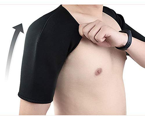 Brrnoo Abrazadera de Hombro Ajustable y Elástica, Almohadilla Protectora de Doble Soporte para Deportes, Correa de Brazo Cómoda con Mantenimiento Térmico