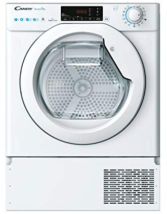Candy Smart Pro BCTD H7A1TE-S Secadora bomba de calor, Secadora integrable, 7Kgs, Cajón Easy Case 5l, Wi-Fi, Planchado fácil, Certificado Woolmark, 67dba, Clase A+