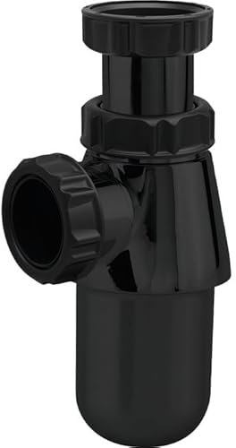 Siphon de lavabo à culot - ABS Noir - 1“1/4 - Ø 32 mm - Valentin