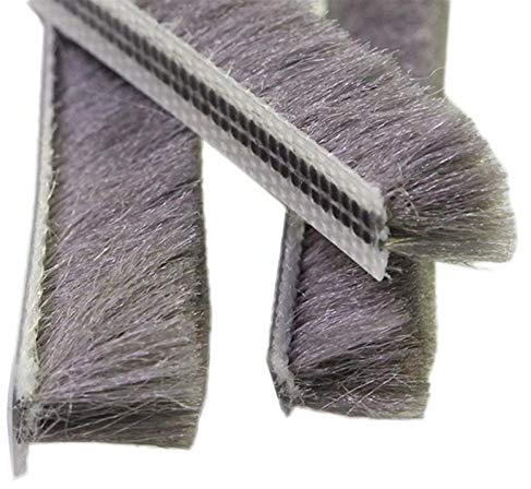 Leluo 10M Shower-doors Seal Strip, Grey, Polypropylene (PP), 5.0mm Thick, Wind-proof, Dustproof, Sound Insulation, Easy Installation
