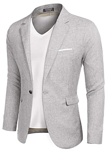 COOFANDY Men's Casual Sports Coats Lightweight Suit Blazer Jackets One Button Jacket Business