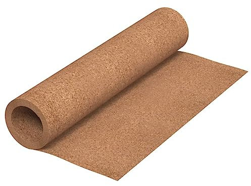 vidaXL Cork Roll, Ideal Floor Insulation, 100x500 cm, 2mm Thickness, Effective Sound-Dampening, Heat Preserving, Easy Clean & Wall Decoration