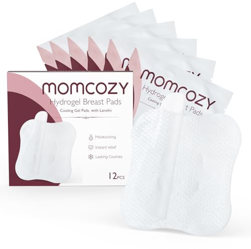 Momcozy Hydrogel Nursing Pads,Cooling Relief,Breastfeeding Essentials 12pcs