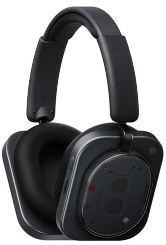 Nothing Headphone (1) Auriculares de Diadema iInalámbricos con Cancelación Activa de Ruido, hasta 80h de Batería, Hi-Res, Audio Espacial, Resistentes al Agua – Negro