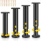 Pieds de Meubles Réglables, 4 Pieds de Meubles Métal Noir, Pied Meuble, Pieds Universels Ajustables pour Meubles pour Canapé, Lit, Armoire, Table, avec Vis, Hauteur Réglable (18-30 cm)