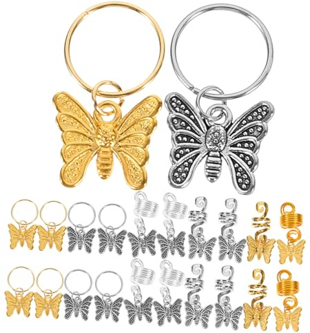 DEARMAMY 60 Piezas Accesorios para Joyería para Adornos Metálicos para Dreadlocks y Perfectos para Mujeres