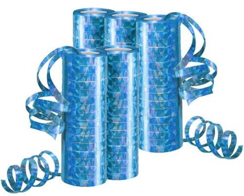 Jonami 5 Stelle Filanti Metalliche Blu per Decorazioni Festa Compleanno - 5 Pezzi -