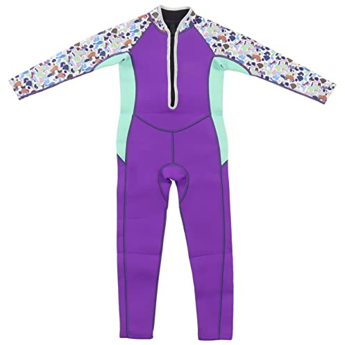 ANKROYU Traje de Neopreno de 2,5 mm, Manga Larga, térmico, para niños y niñas pequeños, Ideal para la Playa, el Surf y el Buceo. Traje de Neopreno Suave y elástico con protección. (Talla 10)