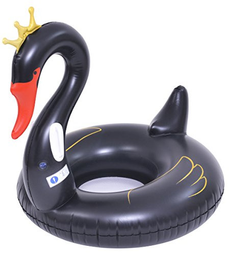 Avenli- Poltrona Gonfiabile Cigno, Colore Nero, 37401