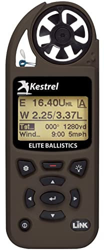 Kestrel Kest-0857alfde Compteur météo Elite avec balistique appliquée Mixte, Terre foncée Plate, Link Enabled