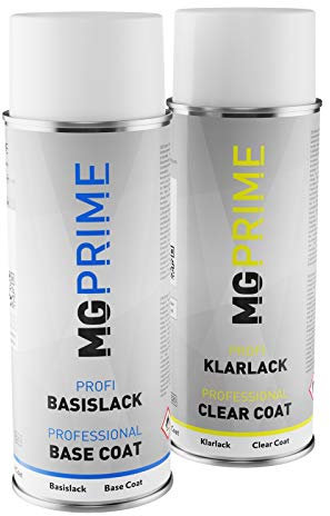 MG PRIME Sprühdosen Set Pantone 874C Gold Metallic glänzend Basislack Klarlack Spraydose 400ml