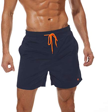 Tansozer Short de Bain Homme Maillot de Bain Homme Court Boardshort Short Plage étanche Short Séchage Rapide Shorts DE Bleu foncé S