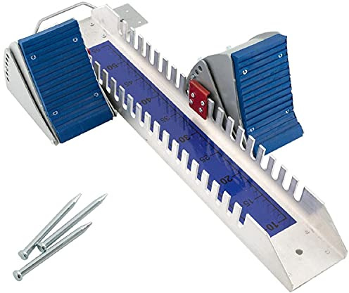 Supvision Lightning Starting Block Sprinter Pedals 6 Angle Adjustable Sprinters Track and Field Aluminum Suitable for Plastic Runway CinderTrack 25in Blue Back School Fall Sports Day