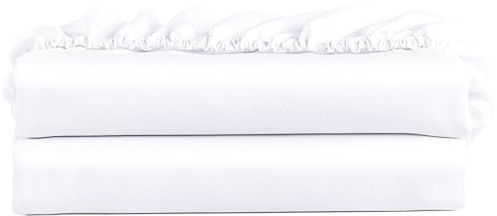 FreshCulture Queen Fitted Sheet Only 2 Pack - Hotel Quality Fitted Sheet Queen Size - Ultra Soft & Breathable - Brushed Microfiber - Deep Pocket - Cooling Fitted Sheets for Queen Size Bed (White)