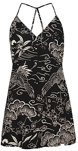 Superdry Vintage Mini Slip Halter Dress Vestido para Mujer