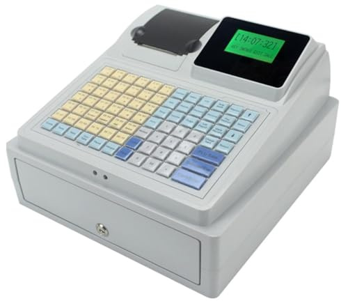 FENGSSLL Caja registradora electrónica, 8 Cajas registradoras comerciales LED Digitales, Caja registradora con Pantalla LCD para pequeñas Empresas, minoristas, supermercados, restaurantes