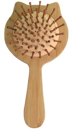 Brosse à cheveux en bambou pour bébé - Brosse de massage pour enfants - Brosse à cheveux pour bébé - Brosse à cheveux pour nouveau-nés - Brosse à cheveux douce pour bébé
