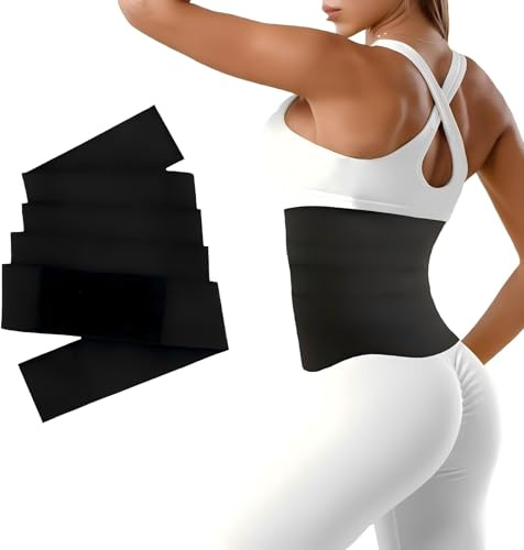MGHLKF Waist Trainers For Women Belly Fat,Postpartum Belly Wrap For Tummy Control,Bandage Wrap Waist Trainer, Waist Trainer For Women Lower Belly Fat Black