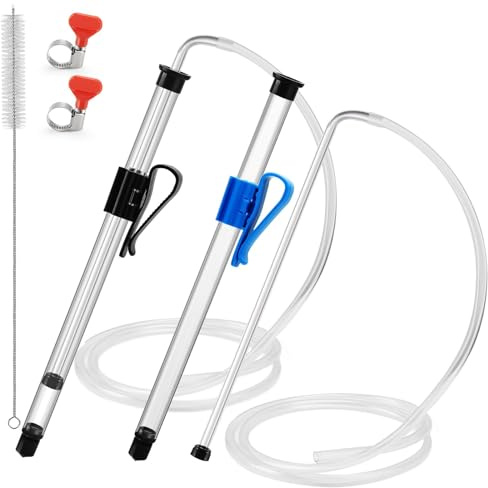 3/8 Auto Siphon 2 Pcs Racking Canes Beer Bottle Siphon Pump Hand Pump Siphon for Gallon Jugs, Wine, Beer, Mead, or Kombucha with 5Ft Food Grade Silicone Hose Fermentation Kit Wine Making Supplies