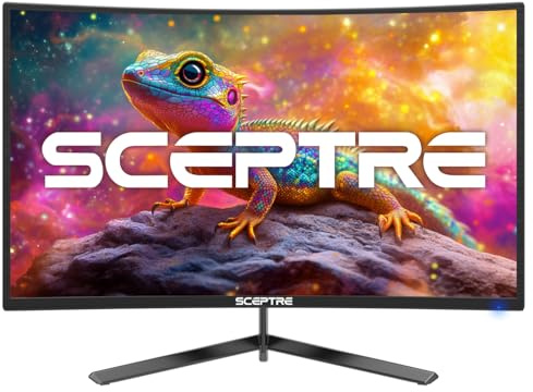 Sceptre New Curved 24-inch Gaming Monitor 180Hz 1500R HDMI x2 DP x2 Build-in Speakers 2025