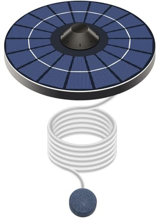 Aérateur solaire flottant pour étang - Faible bruit de fonctionnement - Augmente la teneur en oxygène - Favorise le développement sain des écosystèmes aquatiques - Pour bain d'oiseaux, jardin, piscine